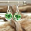 Green Flower Earrings - Image 5