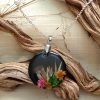 Pendant With Flowers - round