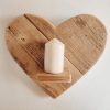 Wooden Heart Shaped Shelf