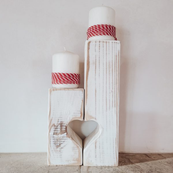 Tall Heart Detailed Candle or Plant Stands - Image 4