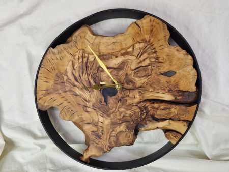 Wall Clock in Olive Wood