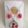 Round Red Flowers Jewelry Set - Image 3