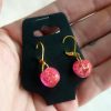 Round Purple Earrings - Image 3