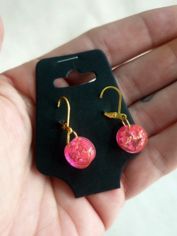 Round Purple Earrings - Image 3
