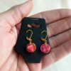 Round Purple Earrings - Image 4