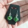 Green Flower Earrings - Image 4