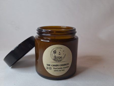 Soy wax in a brown jar