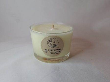 Soy wax in clear jar