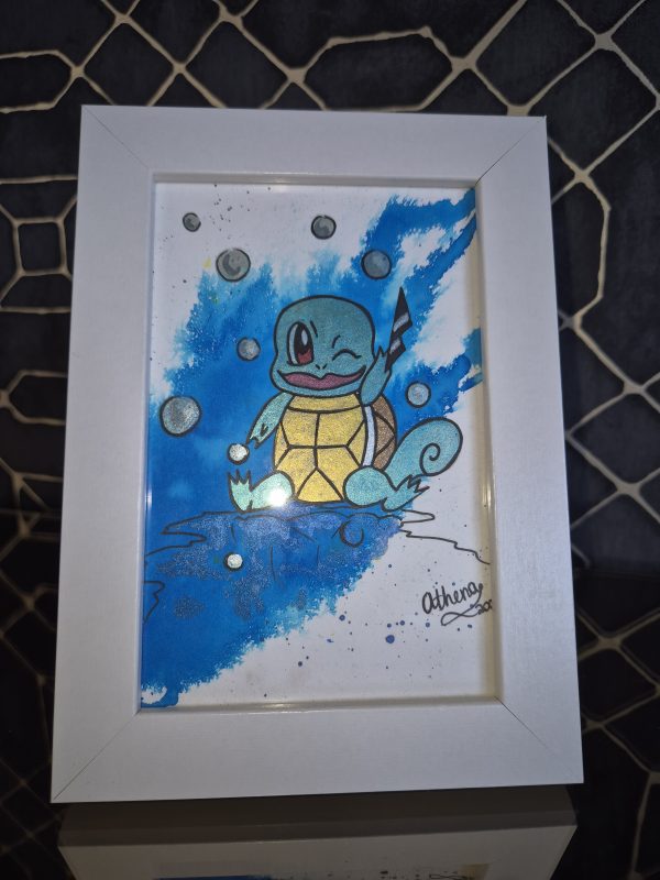 Squirtle with Glasses Original, One-of-a-kind Artwork - Image 2