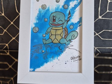 Squirtle with Glasses Original, One-of-a-kind Artwork