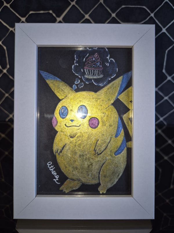Pikachu Cupcake Original, One-of-a-kind Artwork - Image 2