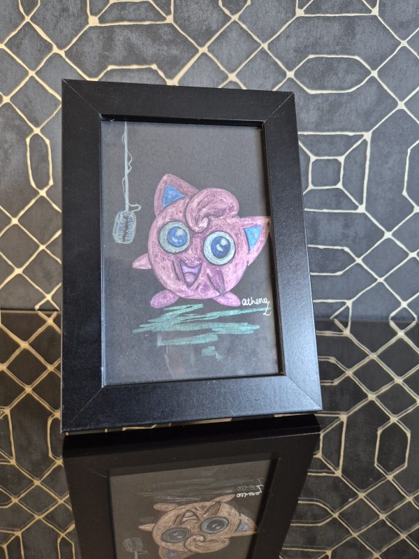 Jigglypuff Singing Original, One-of-a-kind Artwork