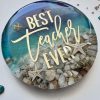 Teacher gift ocean inspired drink coaster made to order.