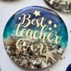 Teacher gift ocean inspired drink coaster made to order. - Image 3