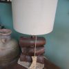 Olive log and Lefkara stone table lamp - Image 5