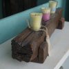 Hand crafted, rustic triple candle stand - Image 5