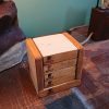 Handmade, hard-wearing, big block, pine coasters with holder - Image 5
