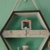 Hexagonal hanging display with pallet block shelf - Image 7