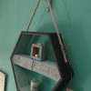 Hexagonal hanging display with pallet block shelf - Image 6