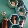 Decorative hexagon shelf unit - Image 3