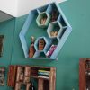 Decorative hexagon shelf unit - Image 2