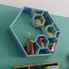 Decorative hexagon shelf unit - Image 4