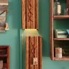 Twin set of hardwood wall light fittings - Image 2