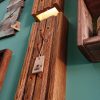 Twin set of hardwood wall light fittings - Image 5