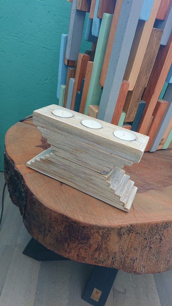 Stacked triple tealight block - Image 4