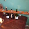 3 bottle, 6 glass repurposed pine wine display - Image 5