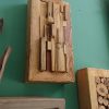 Solid wood and off cut wall art feature - Image 6