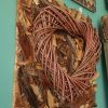 Wood log shavings with bamboo heart wall art feature - Image 5