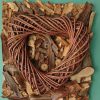 Wood log shavings with bamboo heart wall art feature - Image 3