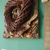 Wood log shavings with bamboo heart wall art feature - Image 7