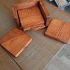 Set of 4 Handmade high-quality multi-wood coasters with holder - Image 5