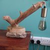 Village stone and wood table lamp - Image 5