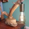 Village stone and wood table lamp - Image 3