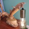 Village stone and wood table lamp - Image 2