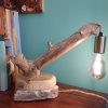Village stone and wood table lamp - Image 8