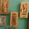 Solid wood and off cut wall art feature - Image 4