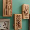 Solid wood and off cut wall art feature