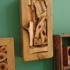 Solid wood and off cut wall art feature - Image 2