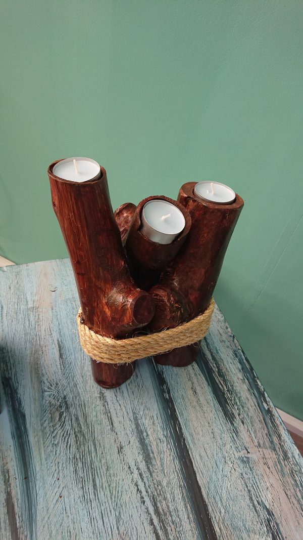Unique triple tealight candle - Image 3