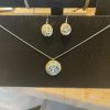 Hand Painted Pebble Jewelry Set ''Roses'' - Image 5