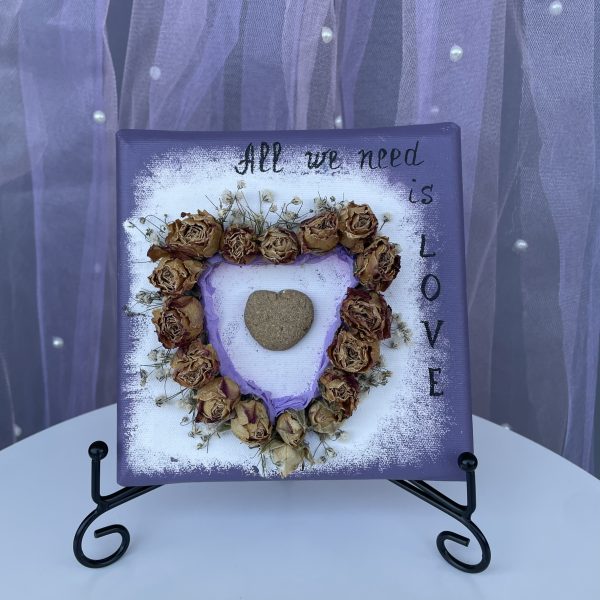 Mixed Media Canvas "All We Need Is Love" - Image 7
