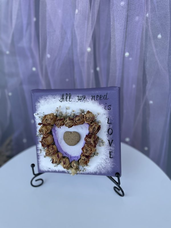 Mixed Media Canvas "All We Need Is Love" - Image 9