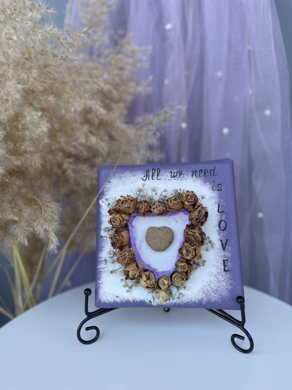 Mixed Media Canvas "All We Need Is Love" - Image 8