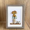 Framed Pebble Art “Flowers At Tea Time” - Image 15