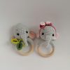 Crocheted Rattle-Teething toy Elephant