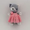 Handmade crocheted toy Kitty RED